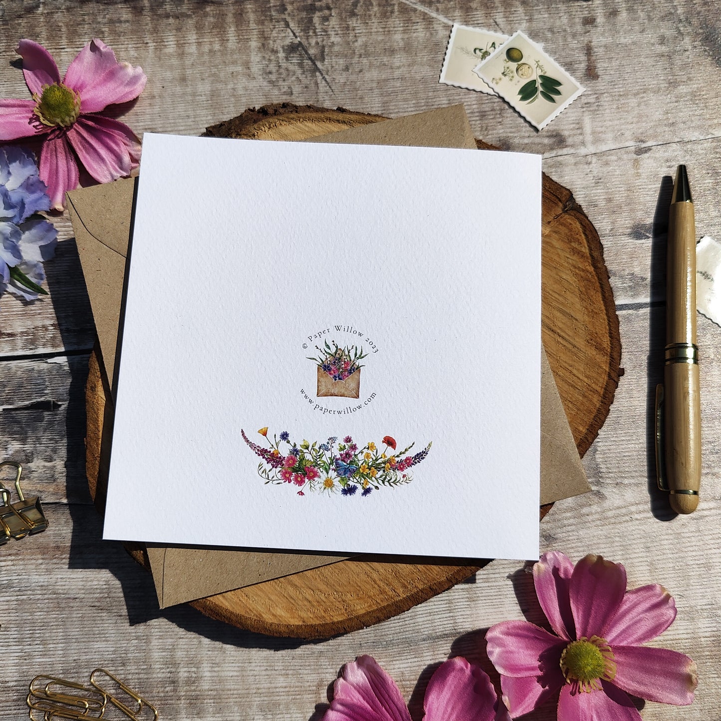 Wildflower Bunch Square Cards & Envelopes