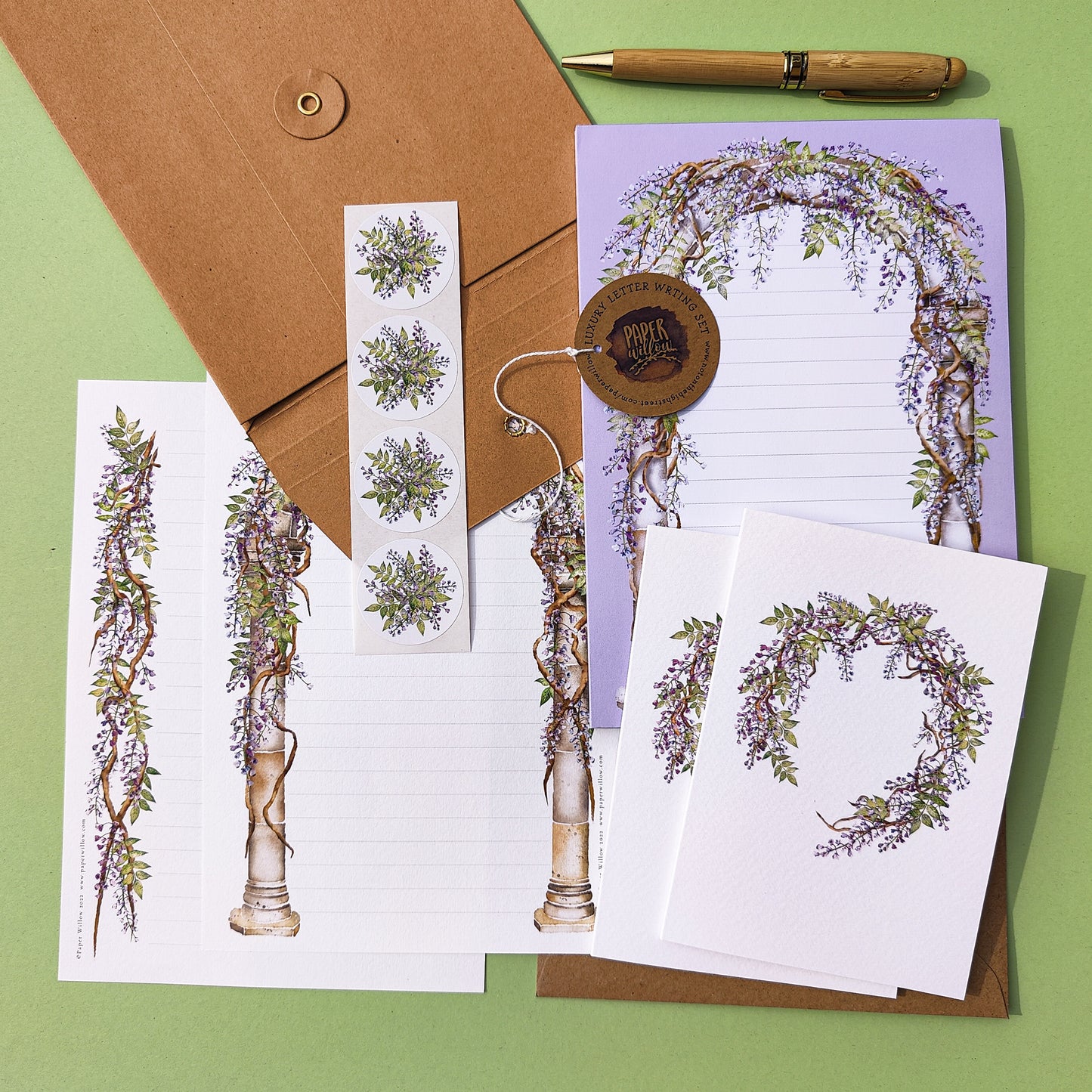 Lilac Wisteria Letter Writing Set