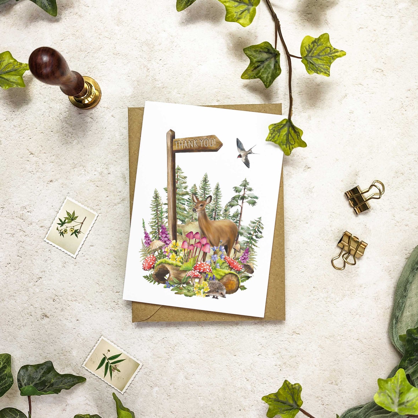 Woodland Animal Thank You Cards